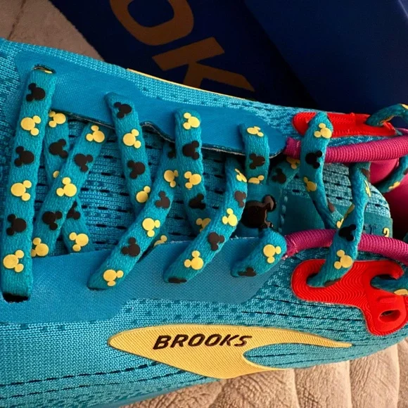 Brooks Blue and Yellow Women's Running Shoes - Picture 2 of 8